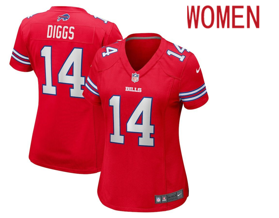 Women Buffalo Bills #14 Stefon Diggs Nike Red Game NFL Jersey->women nfl jersey->Women Jersey